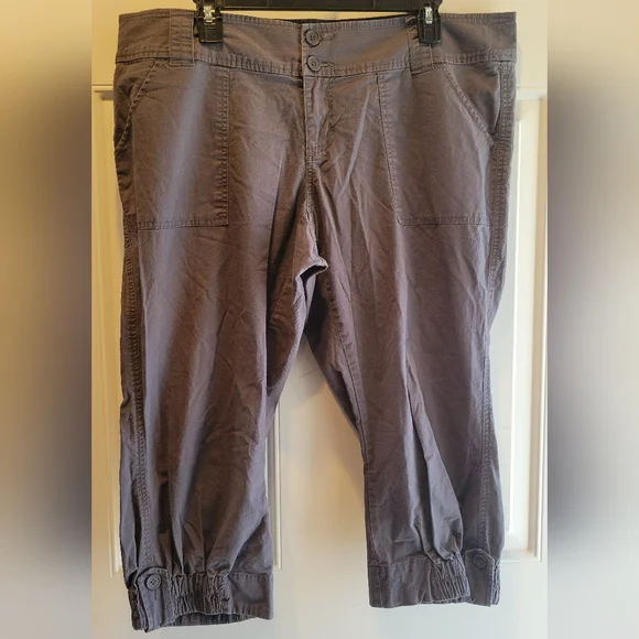 Torrid Cargo Crop Pants in Slate Gray - Picture 1 of 4
